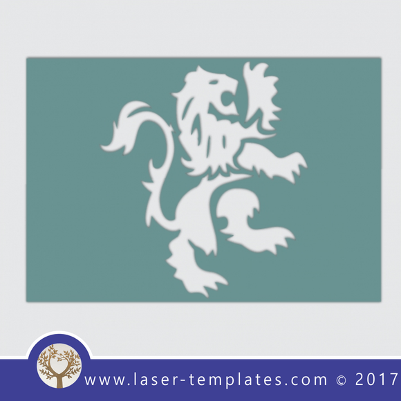 Lion template, online laser cut design store. Download Vector patterns.