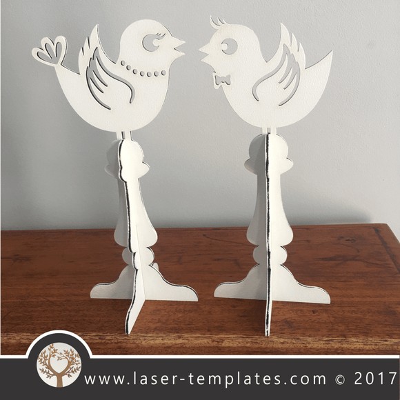 Love Birds Laser cut Templates, download vector designs.