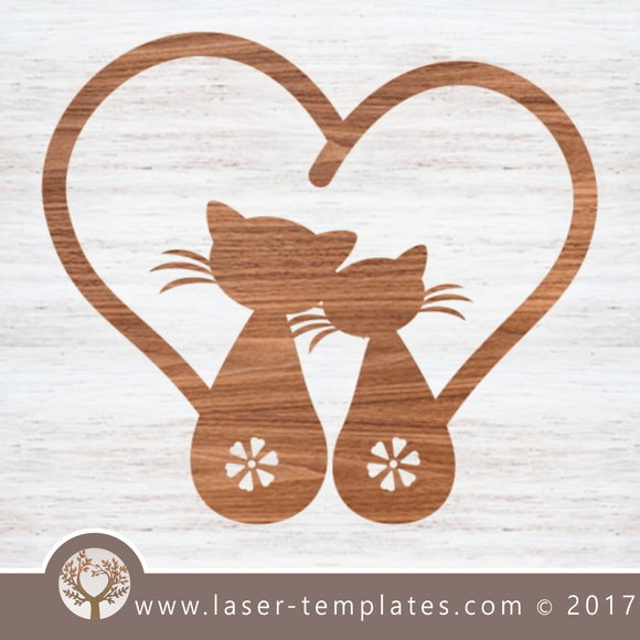 Laser cut Mother's Day gift Template, buy online now, free vector designs every day. love cats.