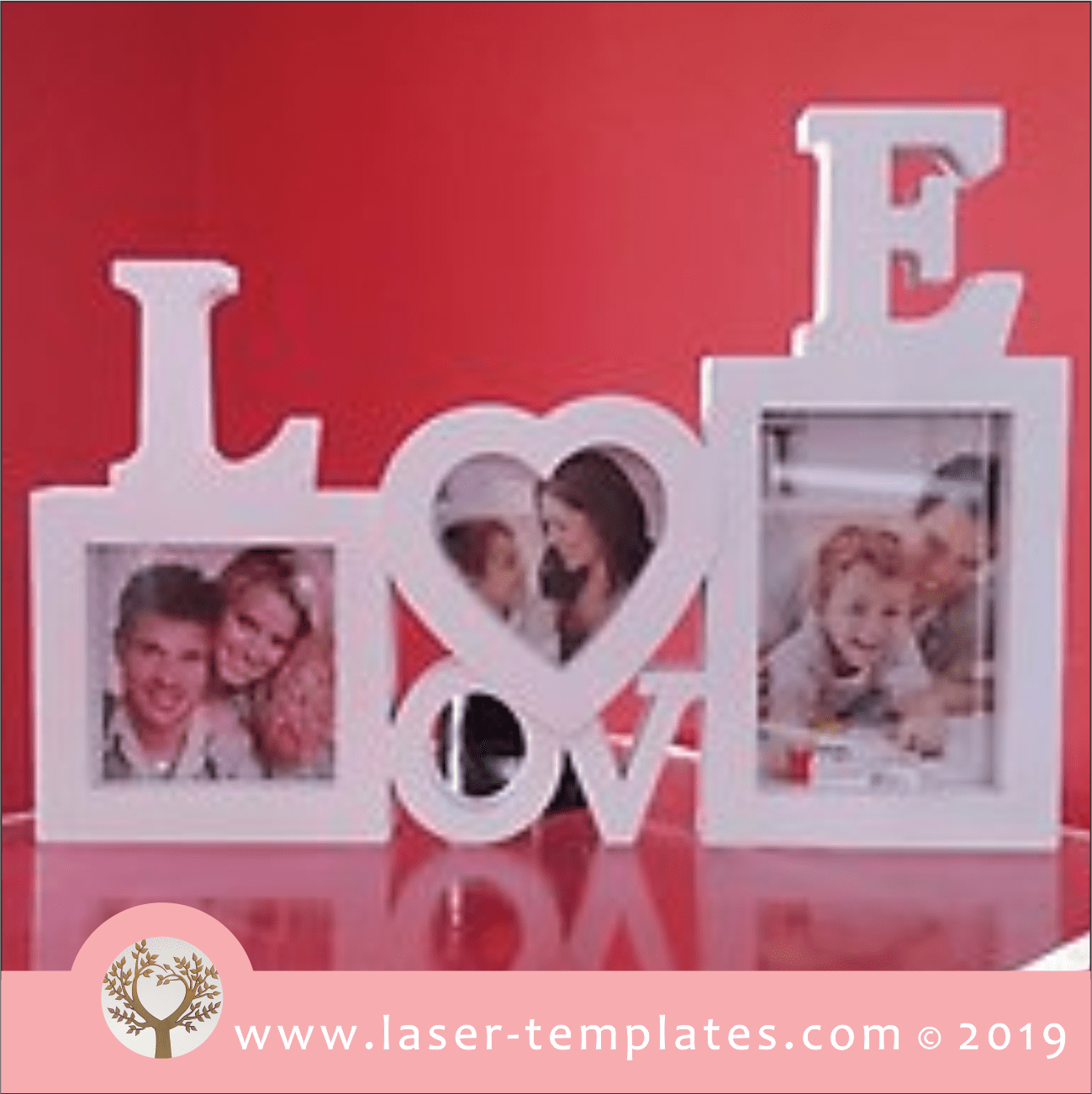 Laser cut template for Love Heart Frame – Laser Ready Templates