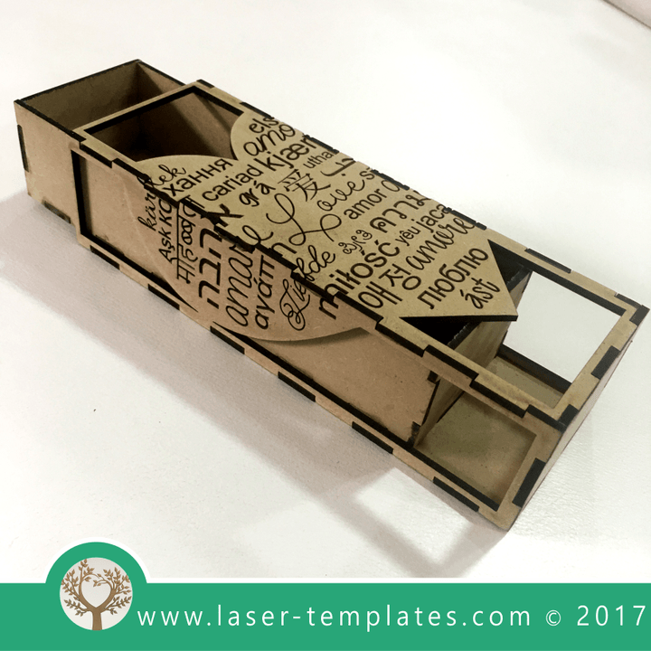 Laser Cut Template Love In Different Languages Box, Download Vectors ...
