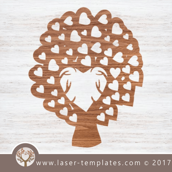 Laser cut Mother's Day gift Template, buy online now, free vector designs every day. love tree.