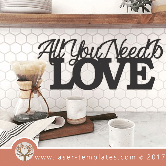 Laser Cut Love Template Wall Quote, Download Vector Designs.
