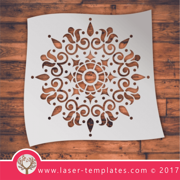 Mandala-Stencil  1 laser cut template, download vector 1 design patterns.