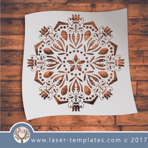 Mandala-Stencil  3 laser cut template, download vector 3 design patterns.