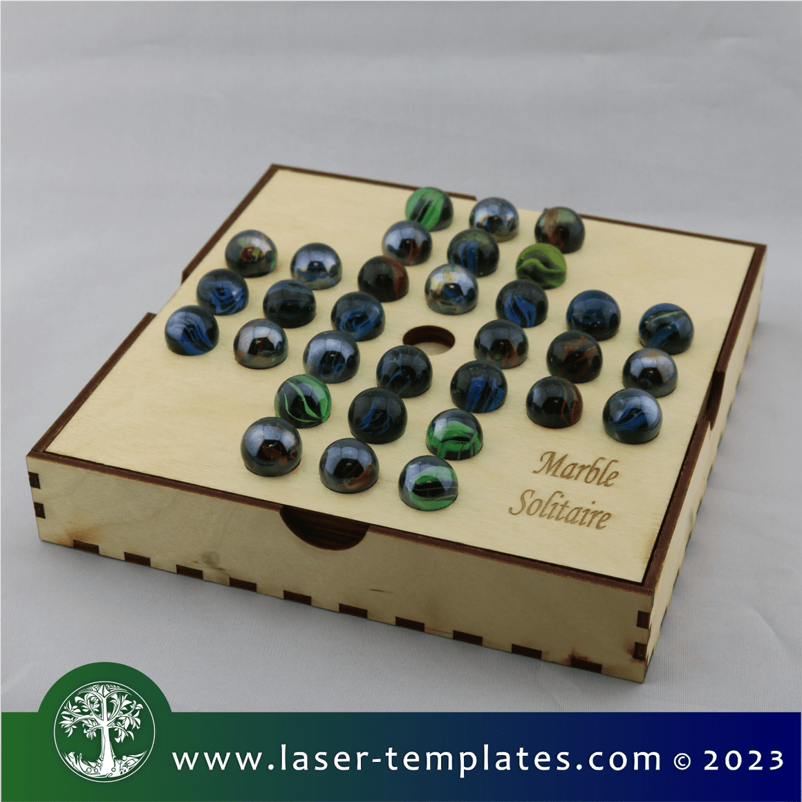 Marble Solitaire Game Laser Ready Templates
