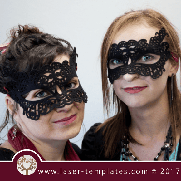Masquerade mask template, online store for laser cut and engrave designs. Masquerade mask 10