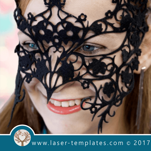 Masquerade mask template, online store for laser cut and engrave designs. Masquerade mask 2