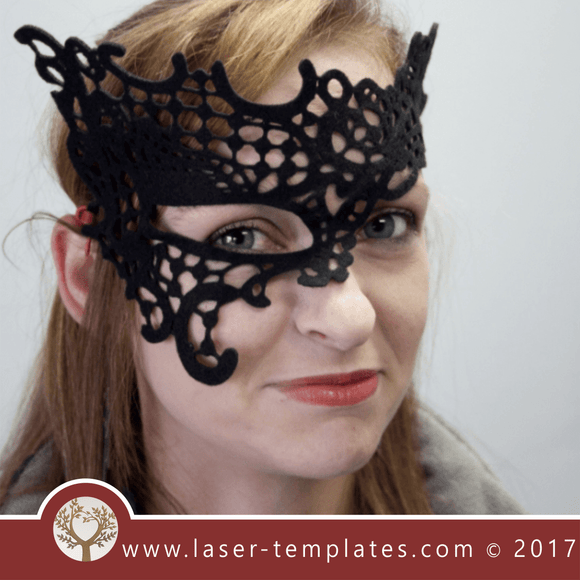 Masquerade mask template, online store for laser cut and engrave designs. Masquerade mask 3