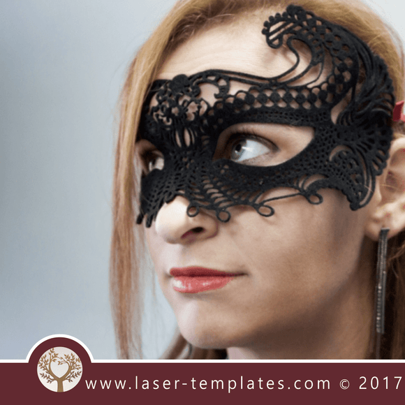 Masquerade mask template, online store for laser cut and engrave designs. Masquerade mask 6