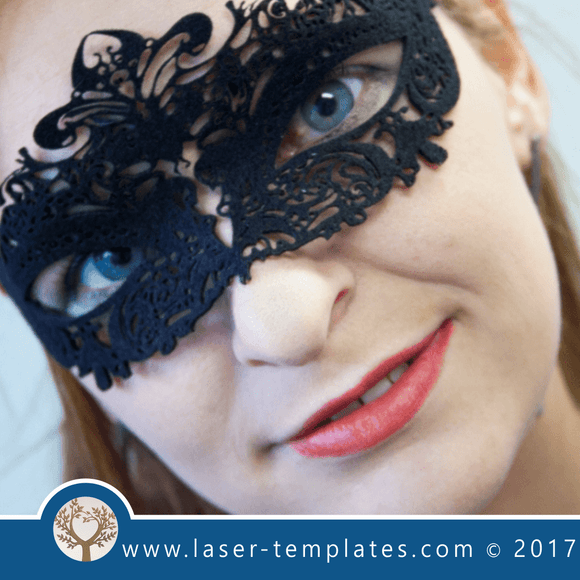 Masquerade mask template, online store for laser cut and engrave designs. Masquerade mask 7