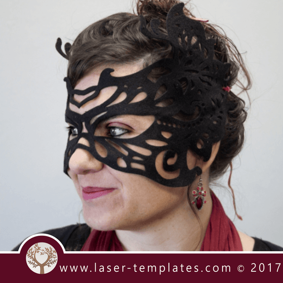 Masquerade mask template, online store for laser cut and engrave designs. Masquerade mask 8