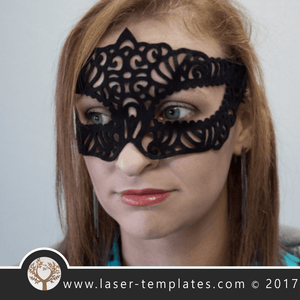 Masquerade mask template, online store for laser cut and engrave designs. Masquerade mask