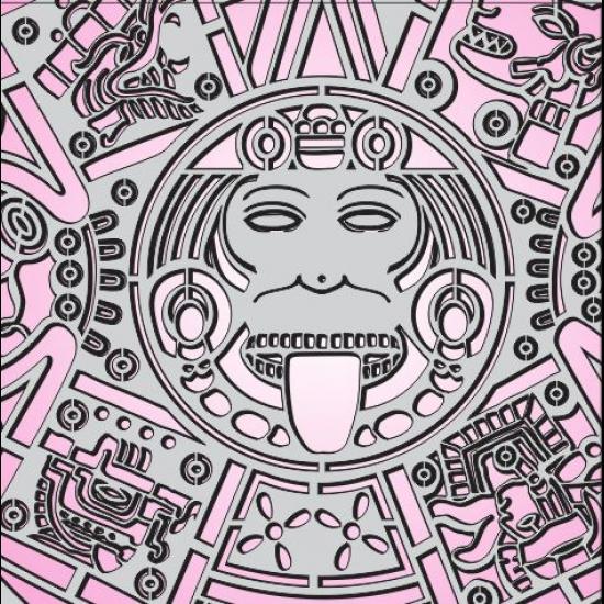 Mayan Calendar Laser cut template. Online vector design. Download