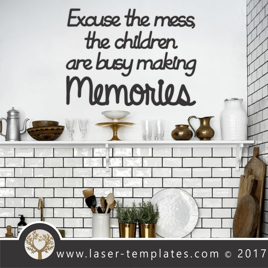 Laser Cut Memories Wall Quote Template, Download Vector Designs ...