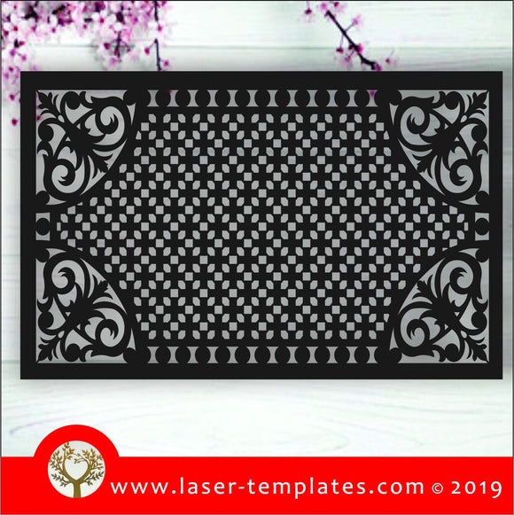 Laser cut template for Mesh Window Pattern