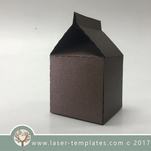 Laser Cut Milk Carton Paper Box Template, Download Vector Designs.