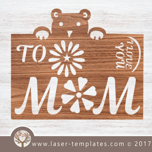 Laser cut Mother's Day gift Template, buy online now, free vector designs every day. MOM.