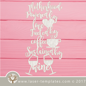 mom quote template for laser cut. Online design store.