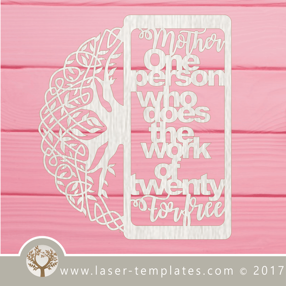 mom quote template for laser cut. Online design store.