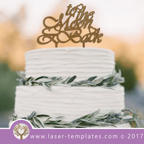 Laser Cut Cake Topper Template, Download Vector Designs.