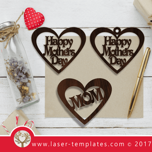 Laser Cut Mothers Day Template, Download Laser Ready Vector Designs.