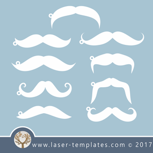 Movember template for laser cutting, download vector desing patterns