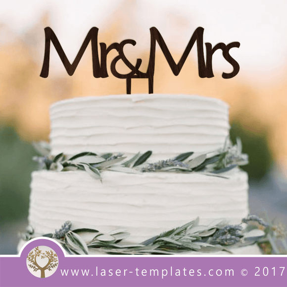 She Said Yes Cake Topper Template – Laser Ready Templates