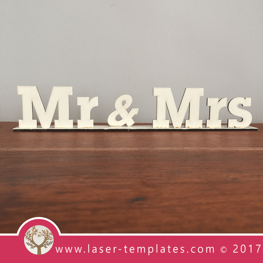 Laser Cut Mr &amp; Mrs Sign 2 Template, Download Vector Designs Online ...