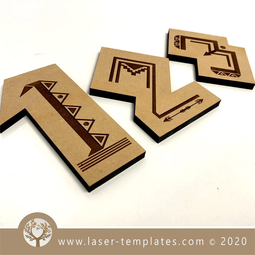 Laser Ready Native American Number Set Vector File – Laser Ready Templates