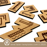 Laser Ready Native American Number Set Vector File