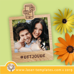 Laser cut template #NetJoune Polaroid frame