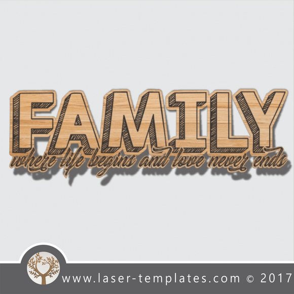 Inspirational sign template, online vector design store for laser cut and engraving patterns.