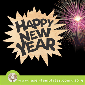 Laser cut template for New Years Banner 1