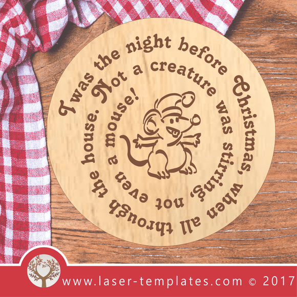 Night Before Christmas Laser Cut Template, Download Vector Designs.