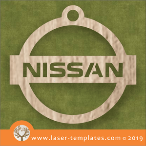 Laser cut template for Nissan Key Ring