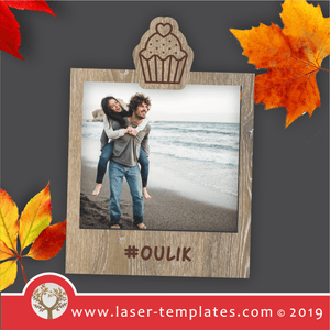 Laser cut template #Oulik Polaroid frame