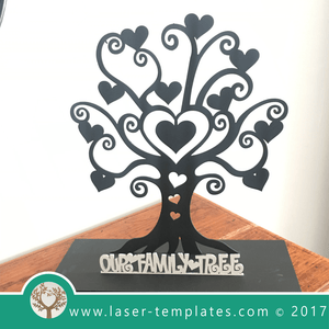 Our Family Tree Laser Cut Template, Download Vector Drawings.