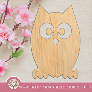 Laser Cut Owl 2 Template, Download Laser Ready Vector Designs.