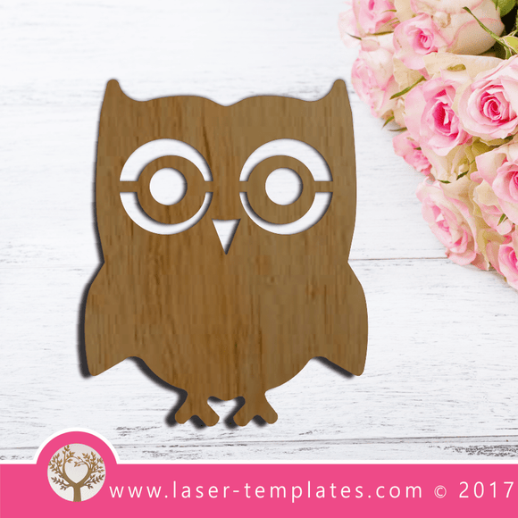 Laser Cut Owl Flat Template, Download Laser Ready Vector Designs.