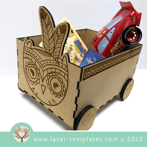 Laser Cut Ready Owl Toy Box Vector File