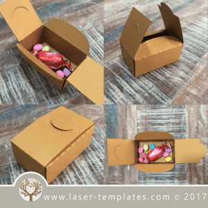 Paper box template for laser or hand cutting. Vector design. Print or cut this pattern out of paper or hardboard, free designs every day. paper box 1.