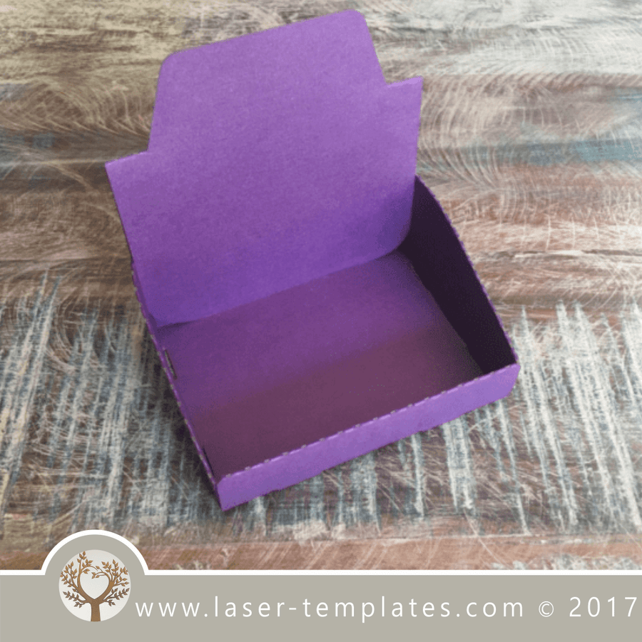 Paper box template for laser or hand cutting. Vector design. Print or ...