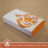 Laser cut template - Paper Box with sleeve - Flame pattern