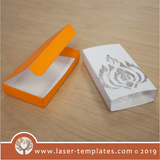 Laser cut template - Paper Box with sleeve - Flame pattern