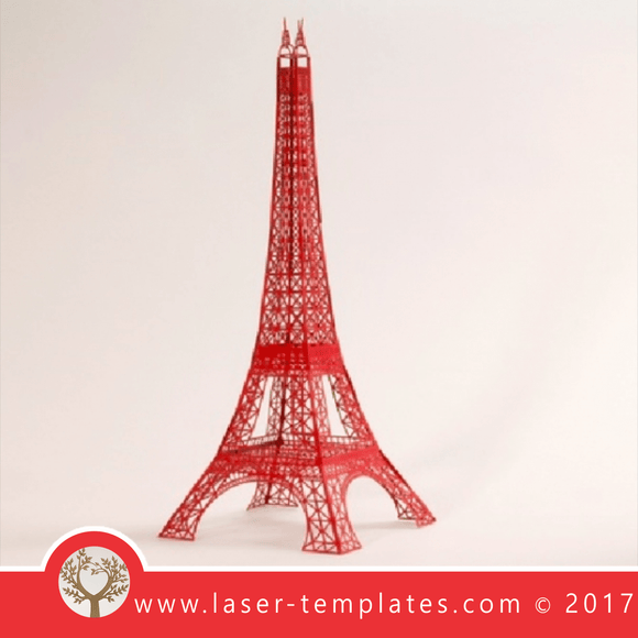 3D Eiffel tower for laser cutting. Online store for Laser templates. France Puzzle