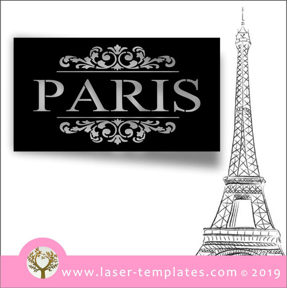 Laser cut template for Paris Stencil 1