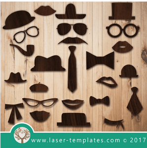 Photo Booth Props Laser Cut Template, Download Vector Designs Online.