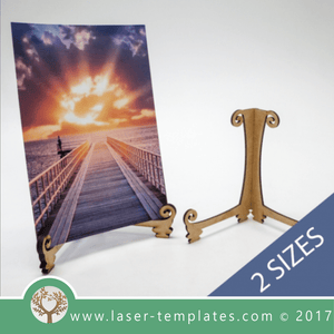 photo stand template, online Laser cut design store.