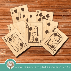 Play Card Set for laser cut and engraving, download vector drawings.